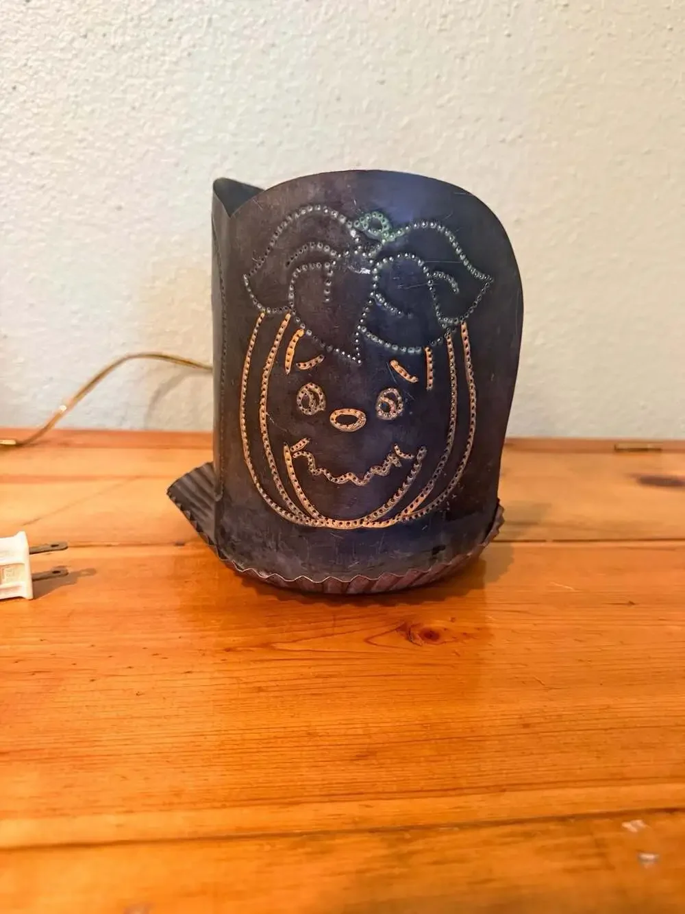 Tom Metal Pumpkin and Cat Halloween Lantern Light